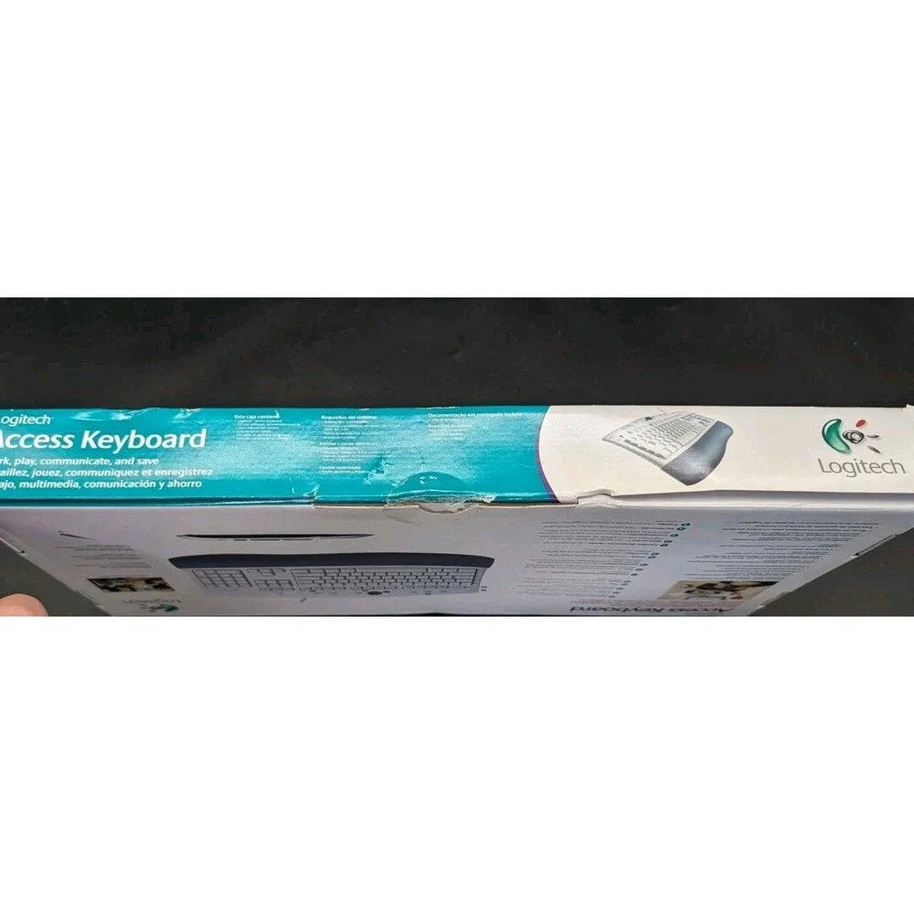 Logitech Access Wired PS/2 PC Keyboard Wired Ergonomic Open NEW